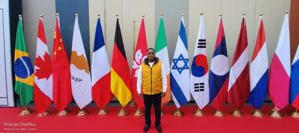 Kristone Global team member at an international business event